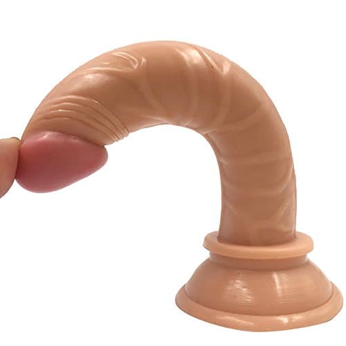 VINNEL, 5.7" Soft-Dild0 With Handsfree Suction Cup for Beginners,Easy to Use and Clean 01-D24-AA (Flesh)