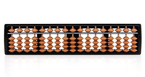 UZZO 17 Digits Portable Plastic Abacus Arithmetic Soroban,Office Useful 17 Column Abacus Soroban Calculating Tool
