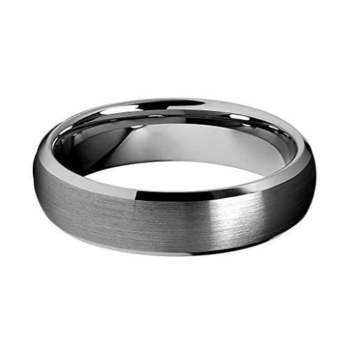 6mm Beveled Edge Tungsten Wedding Band