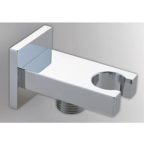 WFU A312 Solid Brass Bathroom Wall Mount Shower Supply Elbow with Showerhead Bracket - Chrome