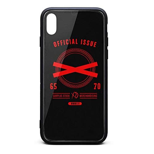 iPhone X/iPhone Xs Case The-Weeknd-xo-Logos-red- Shock Absorption Slim Soft TPU Protective for iPhone X/iPhone Xs