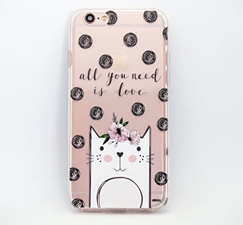 Milkyway Cases CAT LOVE Clear TPU Cell Phone Case for iPhone 6+ / 6s+ Plus (5.5")
