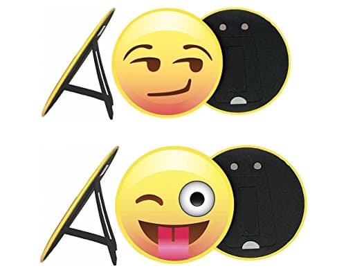 Fridge Emoji Magnets, Large 6” Face with Easel Back for Table Top Party Décor, or Place on Refrigerator, School White Board, Kids Bedroom Art, Dorm, Locker, Office Gift, Made in USA