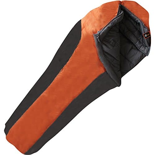 High Peak Outdoors Frontier -20 Degree Midsize Sleeping Bag, Orange/Grey