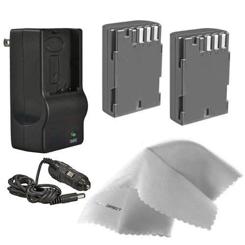 Pentax High Capacity Lithium Ion Replacement for Pentax D-LI90, D-L190-2 Batteries (2000Mah) + AC/DC Rapid Travel Charger + Nwv Direct Micro Fiber Cleaning Cloth