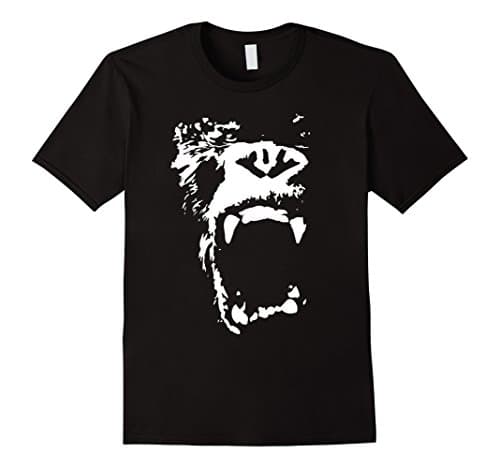 Mens Gorilla Silverback T-Shirt XL Black