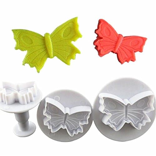 3 pcs/Set Butterfly Shape cake mold 3D Cute Animal PlasticCookie Mold Fondant Cake Mold Beer Butterfly Cookie Cutter