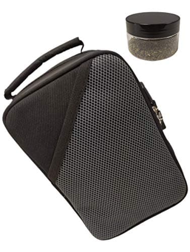 Smell Proof Bags with Lock by HYDROFLYY - (Secure) Combo Lock and Large Storage Capacity - Keeping Your Essentials Oils, Smelly Accessories and Strong smells in One Place - Bonus Container Jar