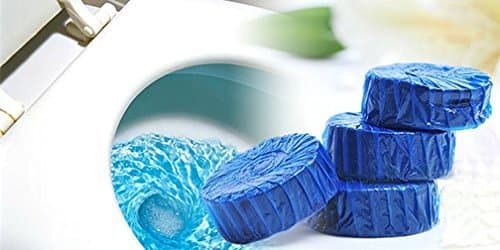 Amory Home Toilet Bowl Cleaner, Deodorizer, Blue Tablets, 4-Pack