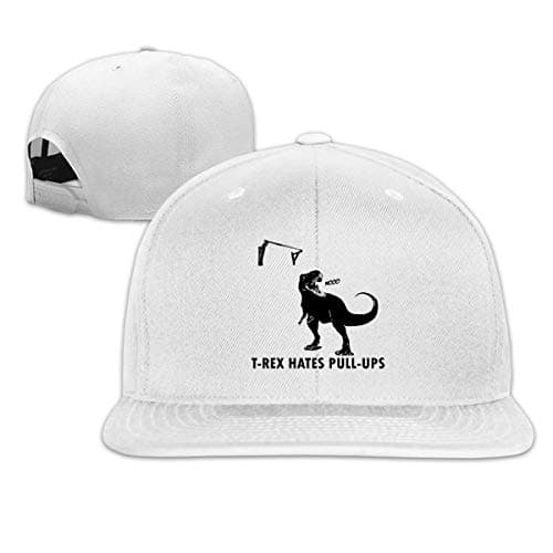 Hip Hop Baseball Cap T-rex 100% Cotton Adjustable Flat Brim Hat