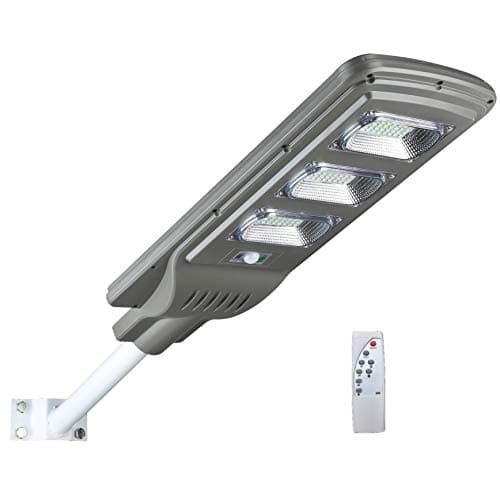 HXMSXROMID Solar Lights Motion Sensor Security Lights LED Street Lights Garden Lamp Ip65 Waterproof Remote Control Outdoor Lights for Driveway Yard Pathway/Including Lamp Arm (60w)