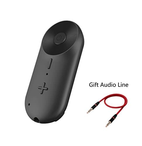 Portable Bluetooth Receiver, 3.5mm Wireless [HD Stereo] Audio Speaker Headphone Call Transmit Sports Noise-canceling Handsfree Lightweight Home Music Speakerphone Adapter for Cellphone/Pad/Car - Black