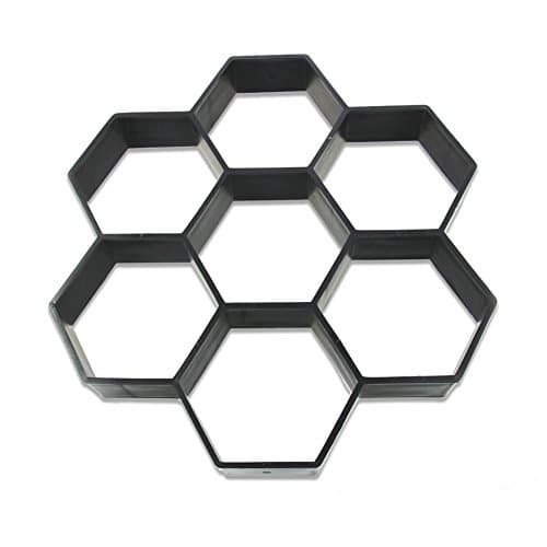 Vinus Walk Maker Stepping Stone Mold Concrete Pavement Garden Path Wall Paving Mold 12x12 Inch (Hexagon) …