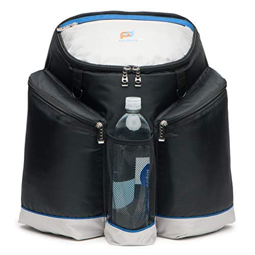 Extra Large Insulated Meal Prep Backpack Cooler. Heavy Duty 1680D Fabric, High Density Thick Insulation, 2 Heat Sealed Removable Liners, Large Padded Pockets, Strong Zippers. Camping Travel Beach Gym