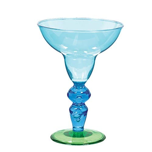 Amscan Hawaiian Plastic Party Wine Glasses - Cool (6 Pack)