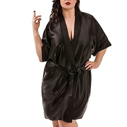 TWIFER Bathrobe for Women, Women Solid Bath Robe Midi Dressing Gown Bride Bathrobe Sales! Lady Nightwear Robe Loungewear Homewear Bathrobe