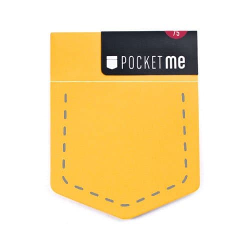 Pocket Me Adhesive Sticky Notes 10 Sheet Memo Pad with Pocket (Gold Orange) for School &amp; Office