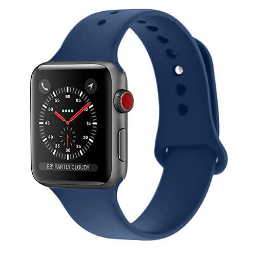 Shielda Silicone Sport Strap Replacement Band for Apple Watch Series 3 / 2 / 1 38MM (TYPE Y - Ocean Blue)