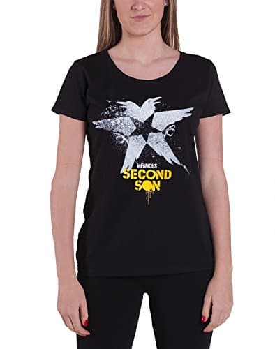 Infamous Second Son Bird Official Womens Black Junior Fit T Shirt