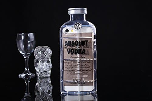 Chris House 3D Soft Silicone Back Cover for iPhone 6 Plus (5.5-Inch) (Vodka Bottle / Black Font)