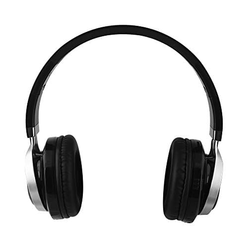 Gacho Wireless On Ear Headphone, Support TF Card, Sleek and Durable Headset with Constant Stylish blinking lights, Stereo Sound with Heavy Bass , Fold-able Make it more Easier to Carry-Black