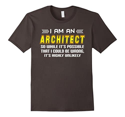 Men's I AM AN ARCHITECT Tshirt XL Asphalt