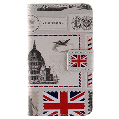 Xperia E1 Case ,Macoku [Art Design] Colorful Pattern Pu Leather Slim Magnetic Travel Cases Flip Wallet PU Leather [Stand Feature] Flip Protective Case Cover for Sony Xperia E1