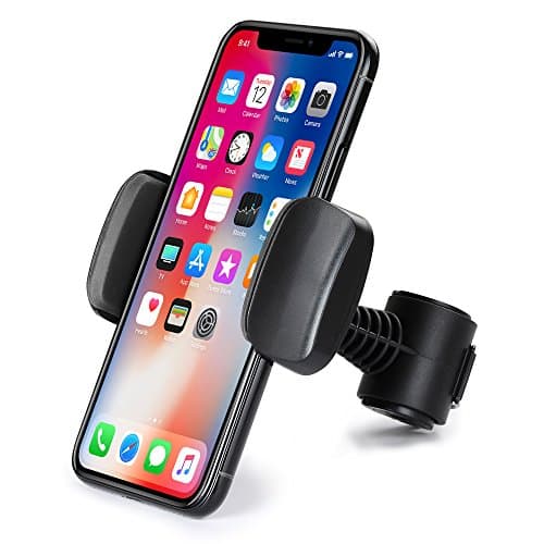 Car Headrest Mount Holder, TIQUS Adjustable Backseat Stand Bracket Stand for iPhone X/8/7/6/6S Plus Samsung Galaxy S8/S7/S6/S5/Note 8/5 LG G6/G5/V30/V20 and More (Black)