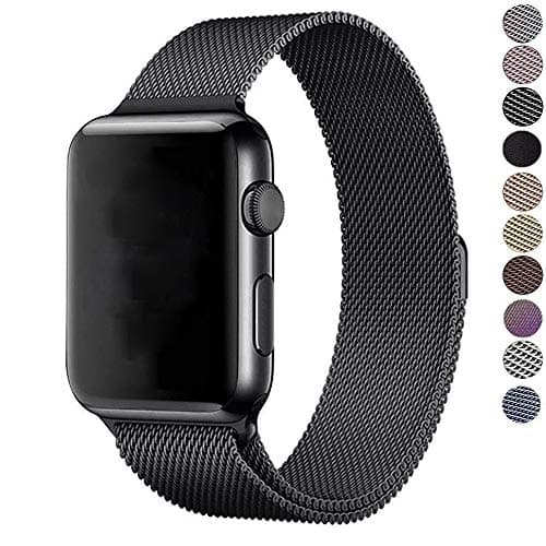 Erencook For Apple Watch Strap 38mm 42mm Magnetic Closure Clasp Mesh Loop Milanese Stainless Steel Watch Strap Replacement Bracelet Strap for iWatch Series 3/2/1 Sport & Edition, Hermes and Nike+