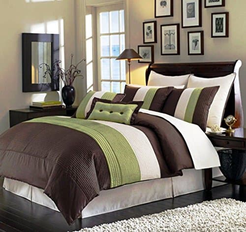 LUXURY STRIPE BEDDING TURN YOUR HOME INTO A HAVEN WITH OUR BEAUTIFUL COMFORTER COLLECTION / FULL SIZE , BED IN A BAG