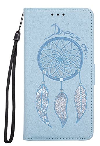 OnePlus 5 Case, Cell Phone Wallet Case with Card Holder and Stand for OnePlus 5 (Blue)