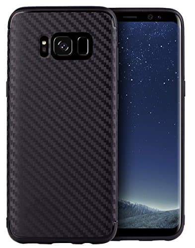 Galaxy S8 Plus Case,Admon Premium Slim 360 Degree All-around Full Body Drop-Protective Cover for Samsung S 8 plus, Anti-Scratches ,Resilient Shock Absorption, Carbon Fiber, Woven Pattern(Black)