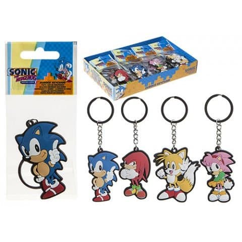 Sonic the Hedgehog Rubber Key Ring Key Chain - Assorted (Priced Each)