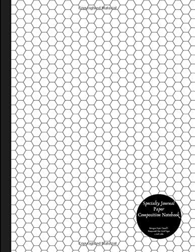 Specialty Journal Paper Composition Notebook Hexagon Paper (Small) Honeycomb Hex Grid Pages .2 inch sides: Honeycomb Hex Bio and Organic Chemistry Exercise Book