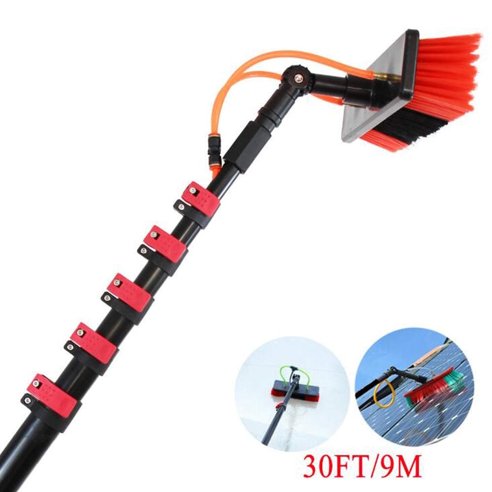 Water Fed Pole Kit (9m) for Window Cleaning Or Solar Washing(with 35l Mobile Water Tank)