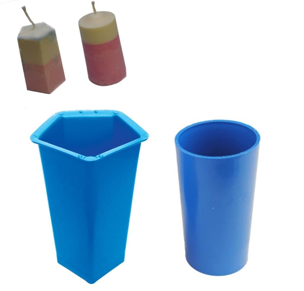 Proops Set x 2, Pentagon 5 Sided Pillar Candle Mould & 4 1/2" Tall Pillar Mould, UK Made (S7605). Free UK Postage