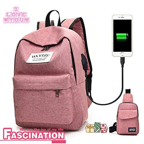 Labtop Backpack &amp; Sling Bag,School Bag Backpack For College Student,Daypack Business Laptop Backpack Daypack For Women Teen Girls For Work Travel,With USB Charging Port Headphone Hole,Red,Tektree