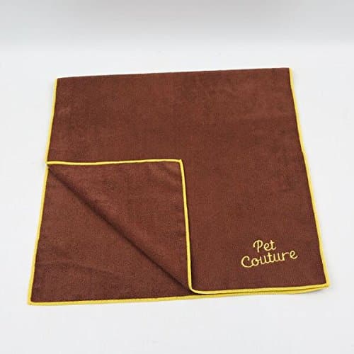 Medium Soft Plush Microfiber Embroidered Hypoallergenic Super Absorbent Pet Towel 20"x40" | Easy to Wash | Multipurpose | Environmentally Friendly | Dries Your Pet Without Trapping Fur - Dog Approved