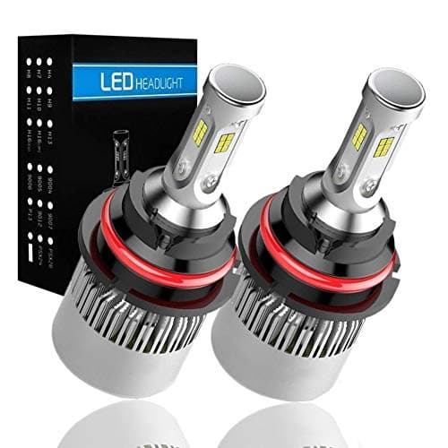 9004/HB1 LED Headlight Bulbs Hi/Lo Beam Conversion Kits, CSP 6500K 25W 8000LM Cool White High Power Bright 1 Pair 12 Months Warranty