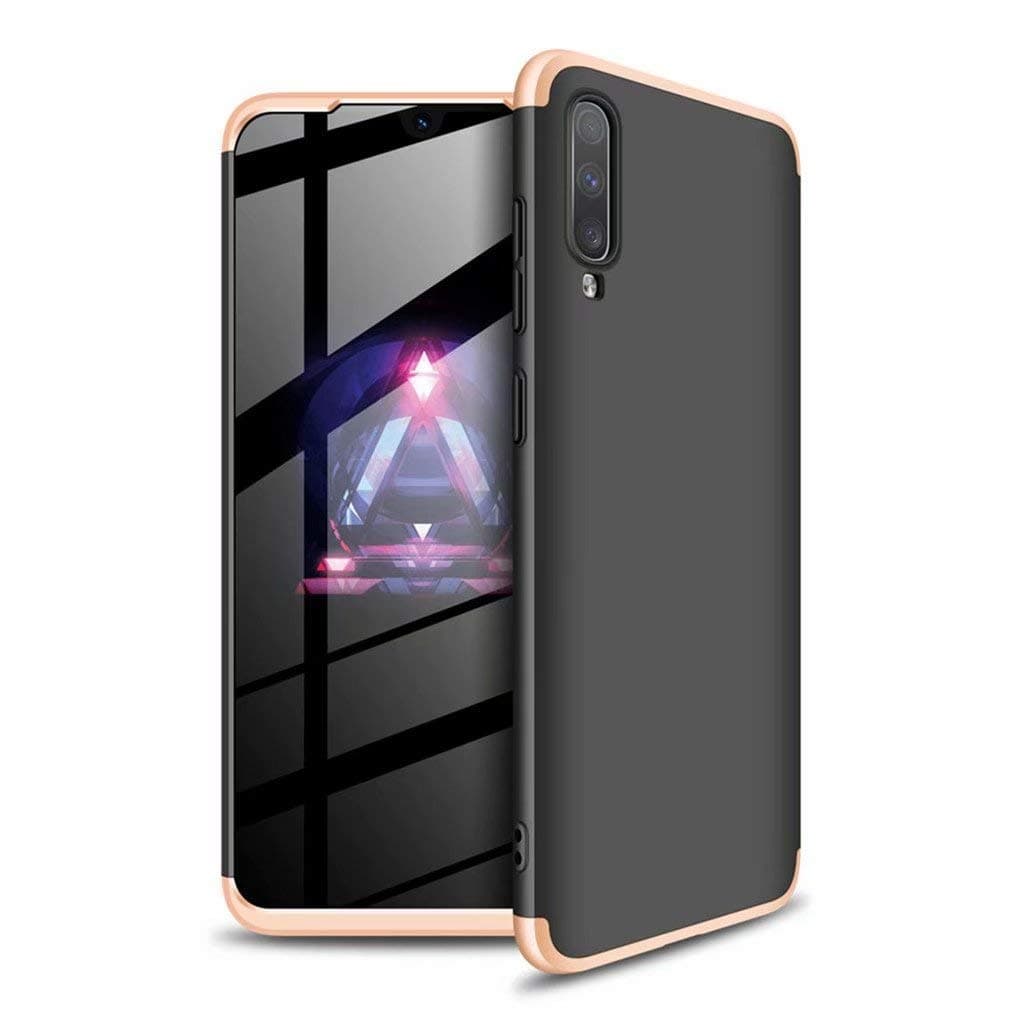 Ttimao Compatible with Samsung Galaxy S10 Plus Case PC Hard Case Ultra-Thin Shockproof 360 ° Bumper Cover 3-in-1 Protective Cover (Gold Black)