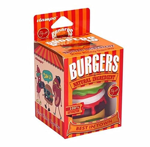 Vlampo Squishy Burger Hamburger Slow Rising Original Box Packaging Bread Collection Toy Decor Gift by Kobstore