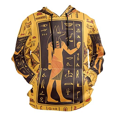 CoolPrintAll Egyptian Decor Men's Pullover Hooded Sweatshirt