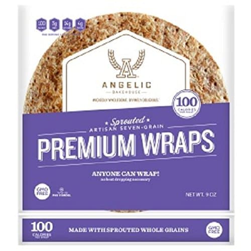 ANGELIC BAKEHOUSE Sprouted 7-Grain Wrap, 9 Ounce (Pack of 14)