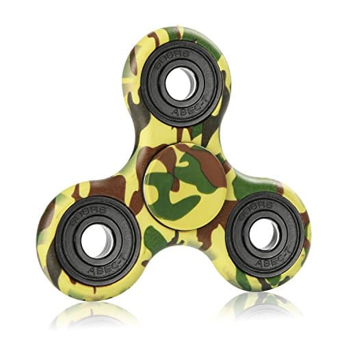 LISTAR Hand Tri-Spinner Fidget Spinner Toy, Camouflage 2 Side Clearly Printed, Stress Reducer For ADD, ADHD, Anxiety, and Autism Adult Children (H)