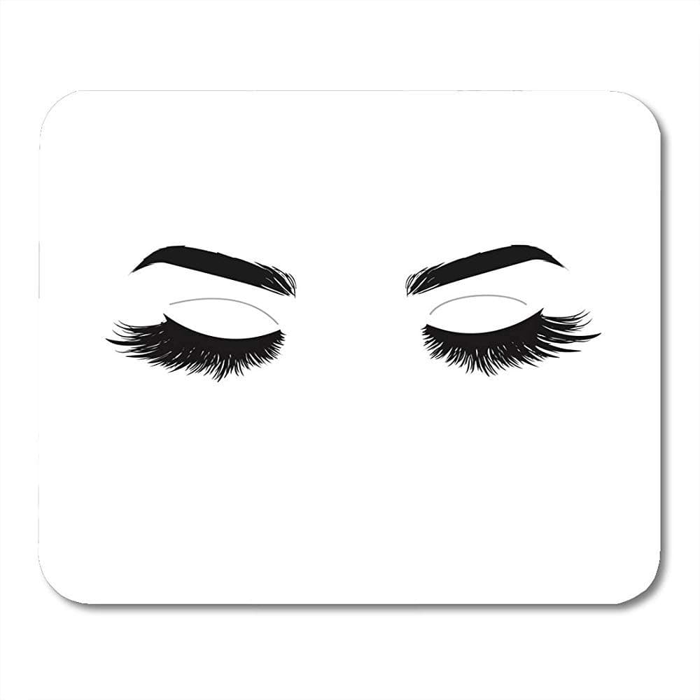 Mouse Pads Eyebrow Black Lash Extensions Eye Beautiful Mouse Pad For Notebooks Desktop Computers Mats Office Supplies