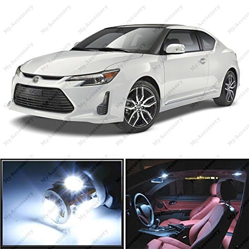 9 x Premium Xenon White LED Lights Interior Package Kit for Scion tC (2014-2016)