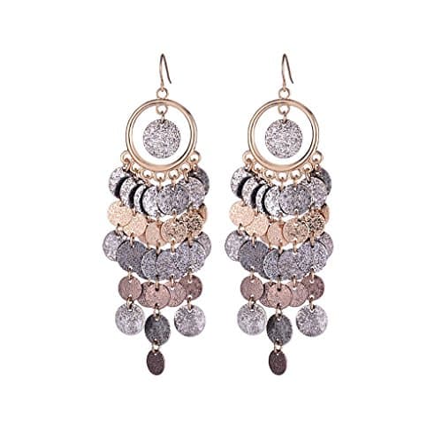 SRX Bohemia Style Dangle Ear Ring Drop Earrings Jacob Da Jeweler (Gold)