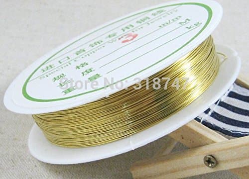 Multi sizes option Gold Beading wire Metallic Craft Cord bead hand tablet DIY decorative accessories 2x1roll/pack (5mm)