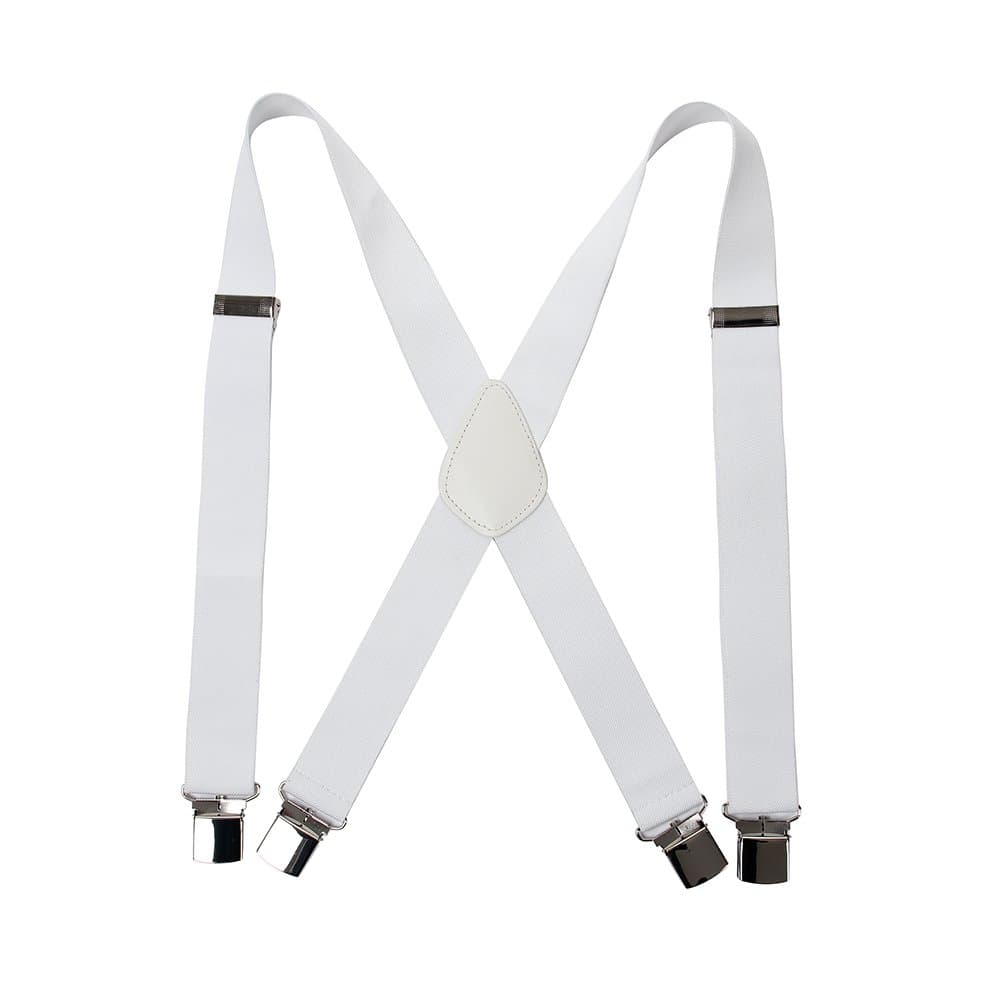 Men’ s X Back Suspenders with 4 Quality Controlled Clips & 1.4” Wide Braces & Heavy Duty