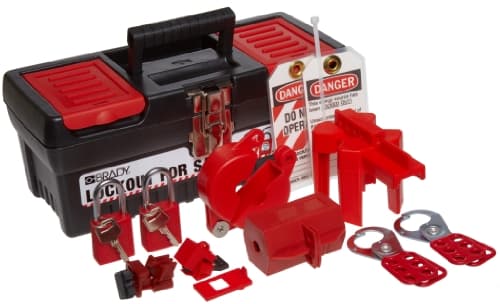 Brady Personal Lockout Tagout Kit for Common Breakers, Valves, and Plugs, Includes 2 Safety Padlocks - 104795